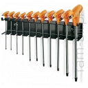 BETA 97TTX/SP11 Komplet 11 kluczy trzpieniowych typu T , profil Torx ,  na stojaku 