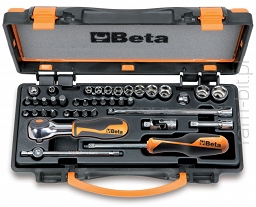 BETA 900/C11HR  Komplet  11 nasadek sześciokątnych, 20 końcówek wkrętakowych  7 akcesoriów1/4''