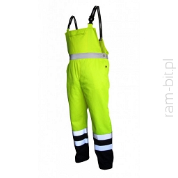 BETA VWTC08-BYN Spodnie robocze na szelkach ostrzegawcze żółte