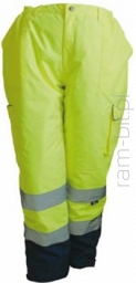 BETA VWJK187  Spodnie ostrzegawcze ocieplane żółte