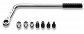 BETA 1477K/7 Zestaw Kluczy oczkowych wygiętych z mechanizmem zapadkowym dwukierunkowym i końcówek wkrętakowych