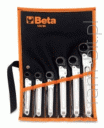 BETA 120/B6N Komplet 6 kluczy oczkowych jednostronnych otwieranych , w pokrowcu 