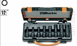 BETA 720ME/C8 Komplet 8 nasadek udarowych z końcówką trzpieniową sześciokątną 1/2''
