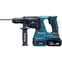 MAKITA DHR243RTJ Młotowiertarka akumulatorowa 18V z opcją kucia ( 2 x Akumulator 5,0Ah + Ładowarka )