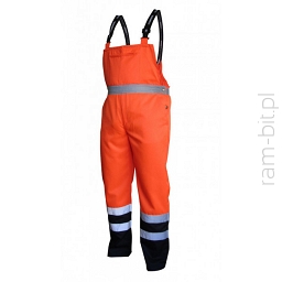 BETA VWTC08-BON Spodnie robocze na szelkach ostrzegawcze, pomaranczowe