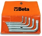 Beta 98XZN/B5 Komplet 5 kluczy trzpieniowych kątowych, profil XZN