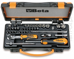BETA 900/C11  Komplet  11 nasadek sześciokątnych, 20 końcówek wkrętakowych z 8 akcesoriami 1/4''
