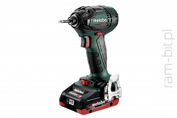 METABO SSD 18 LTX 200 BL ( 602396800 ) Zakrętarka udarowa 1/4'' 200Nm ( 2 x Akumulator 4,0Ah + Ładowarka )
