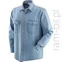 BETA 431015 - Koszula dzinsowa z długim rękawem 100% bawełna, jasnoniebieskie
