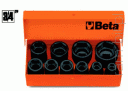 BETA 728/C10  Komplet 10 nasadek w pudełku metalowym 3/4"